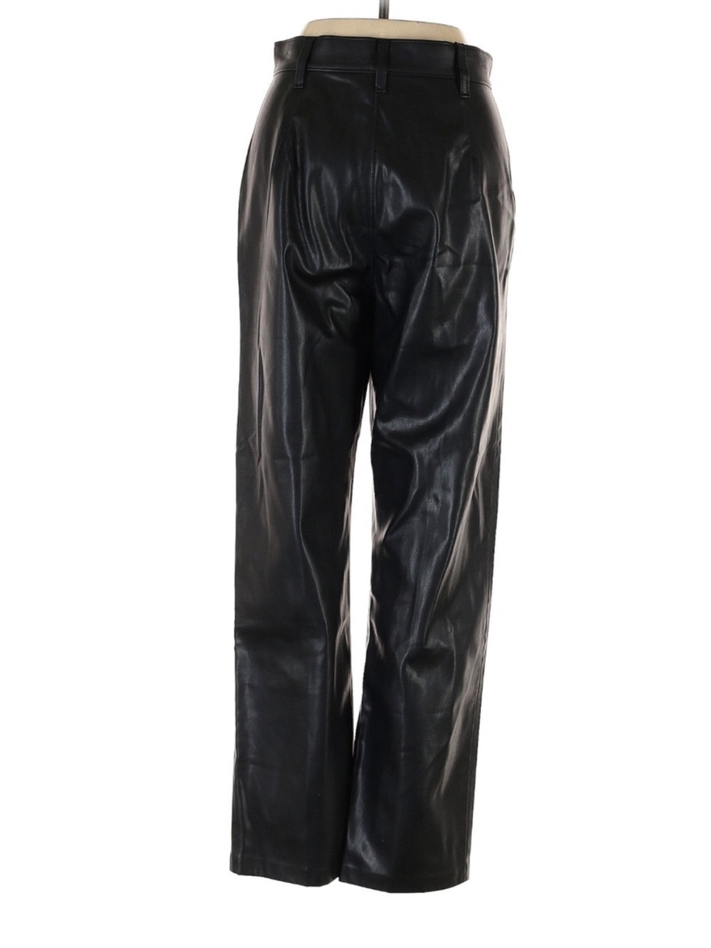 Levi’s Math Club Faux Leather Straight Leg Slacks Black Pants Size 25 - Picture 3 of 5